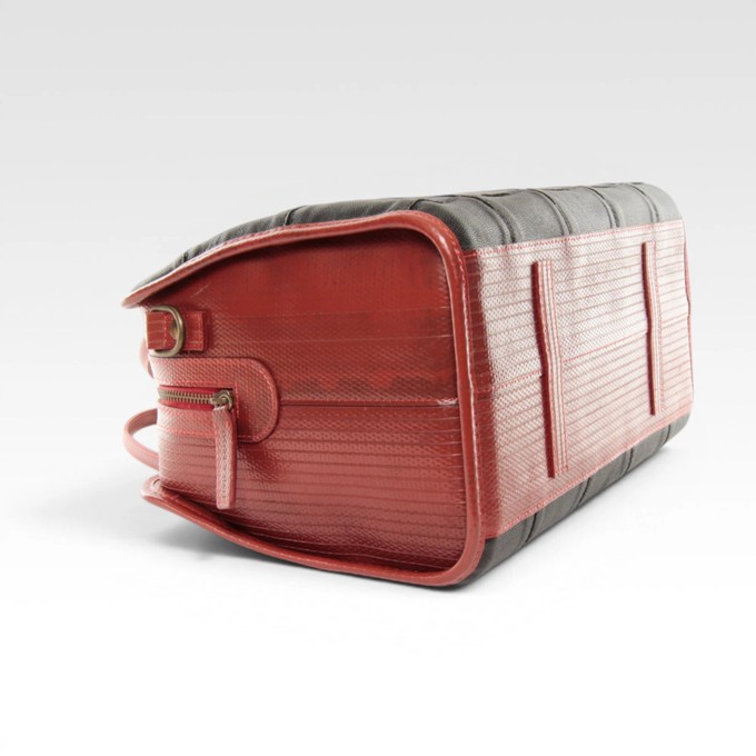Large Post Bag | Leather & Fire-hose from Elvis & Kresse