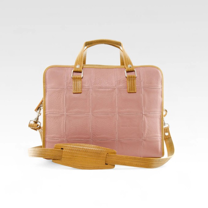 Compact Briefcase | Leather & Fire-hose from Elvis & Kresse