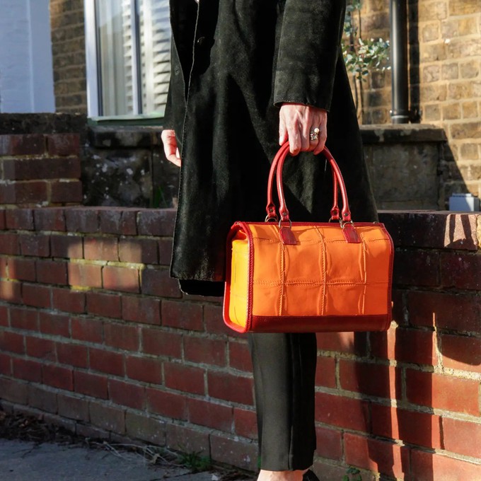 Small Post Bag | Leather & Fire-hose from Elvis & Kresse