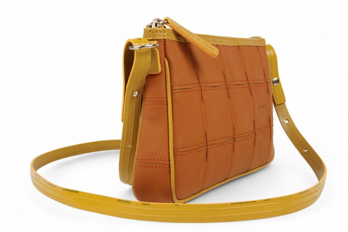 Crossbody Clutch Bag | Leather & Fire-hose from Elvis & Kresse