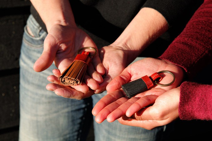 Tassel Keyring | Leather & Fire-hose from Elvis & Kresse