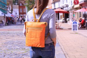 Small Backpack | Leather & Fire-hose from Elvis & Kresse