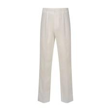Linen White Pleated Pants via ERVERTE Paris
