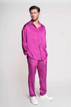 French-Made 100% Silk Savanna Print Pants via ERVERTE Paris
