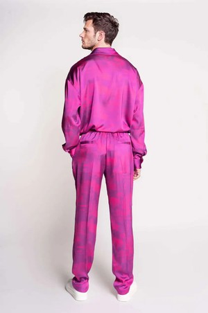 French-Made 100% Silk Savanna Print Pants from ERVERTE Paris