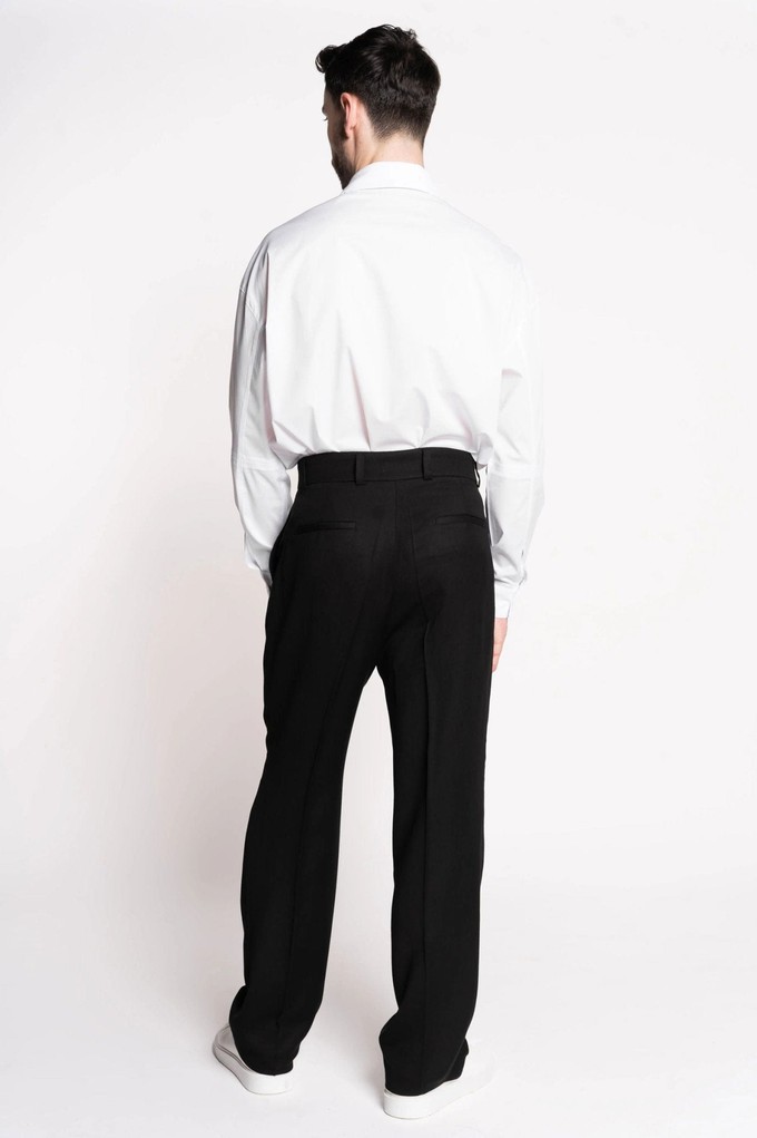 French-Made Thick Cold Wool Pleated High-Waisted Pants from ERVERTE Paris