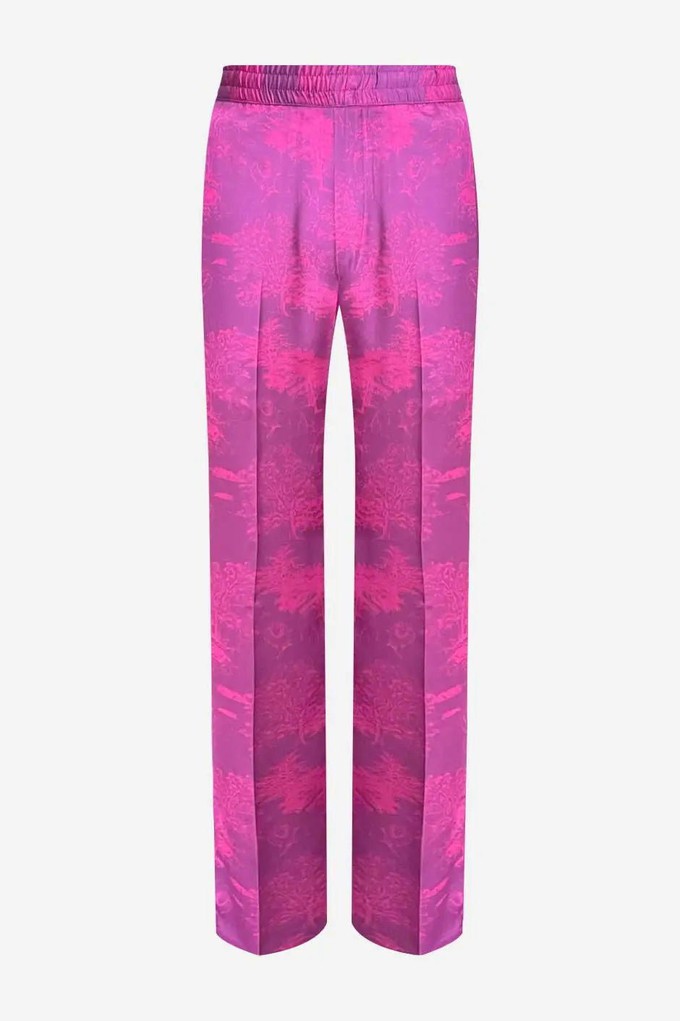 French-Made 100% Silk Savanna Print Pants from ERVERTE Paris