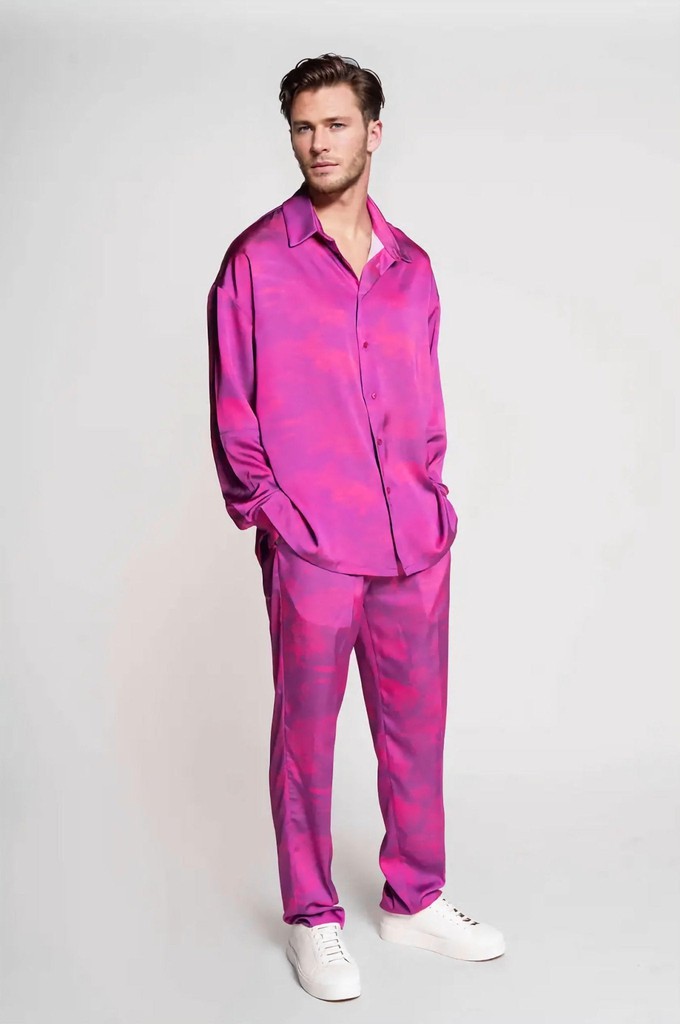 French-Made 100% Silk Savanna Print Pants from ERVERTE Paris