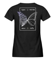 Damenshirt Wings Flow Schwarz mit Rückenprint via espero