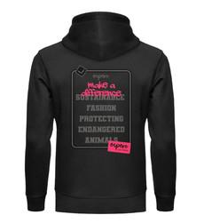 Herrenhoodie espero Change Schwarz mit Rückenprint via espero