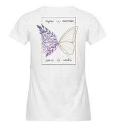 Damenshirt Wings Flow Weiß mit Rückenprint via espero