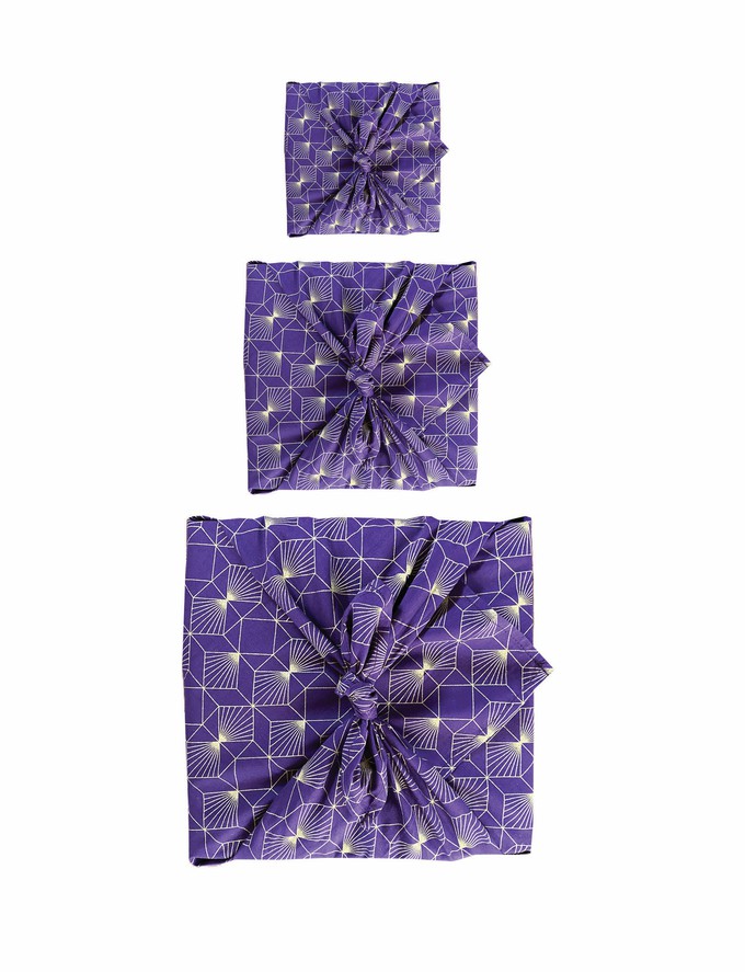 Plum Diamonds Fabric Gift Wrap Furoshiki Cloth - Single Sided from FabRap