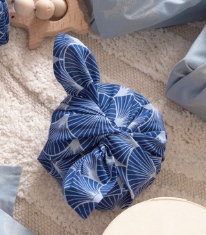 Furoshiki Gift Wrap Indigo Fans Fabric Gift Wrap from FabRap