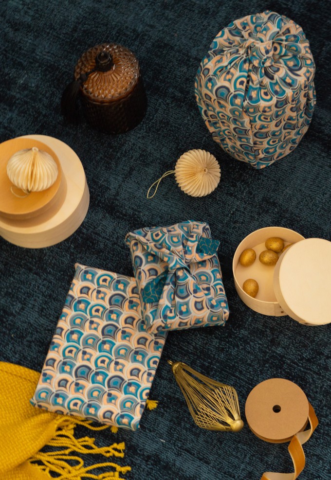 9 Piece Bundle Style - Art Deco & Ocean (Teal Blue) from FabRap