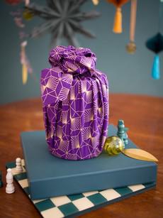 Furoshiki Gift Wrap Plum Diamonds FabRap™ - Fabric Gift Wrap via FabRap
