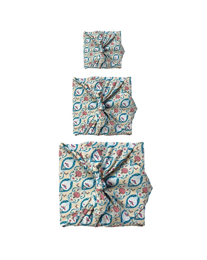 Furoshiki Gift Wrap Teal Fabric Gift Wrap from FabRap