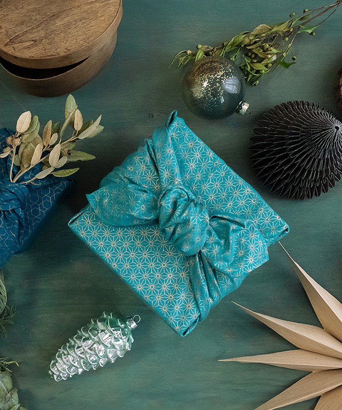 Furoshiki Gift Wrap Jade Fabric Gift Wrap from FabRap