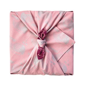 Furoshiki Gift Wrap Blush Whales & Burgundy Arches Fabric Gift Wrap - Double Sided (Reversible) from FabRap