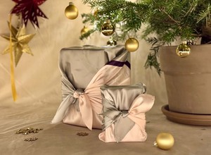 Furoshiki - Pistachio Crunch - SILK FabRap Gift Wrapping from FabRap