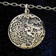 Silver moon necklace via Fairy Positron