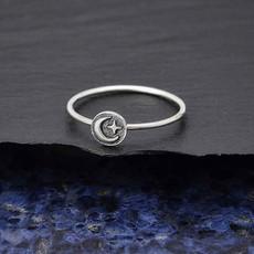 Zilveren ring maan en ster via Fairy Positron