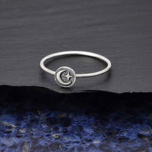 Zilveren ring maan en ster from Fairy Positron