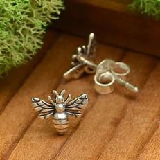 Silver earrings bees via Fairy Positron