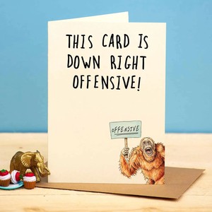 Greeting card “Downright Offensive” from Fairy Positron