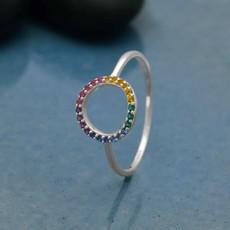 Silver ring rainbow circle from Fairy Positron