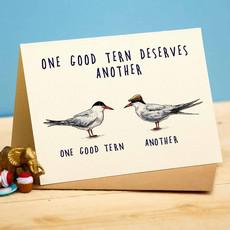 Greeting card tern "One good tern" from Fairy Positron
