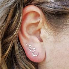 Silver earrings wiggle from Fairy Positron