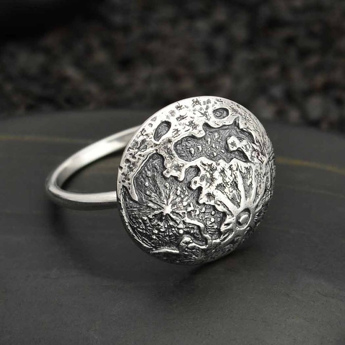 Zilveren ring maan from Fairy Positron