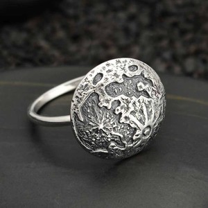 Zilveren ring maan from Fairy Positron