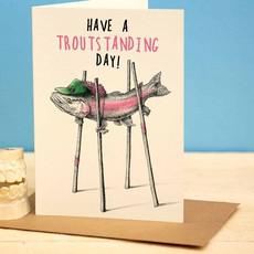 Greeting card trout "Have a troutstanding day" from Fairy Positron