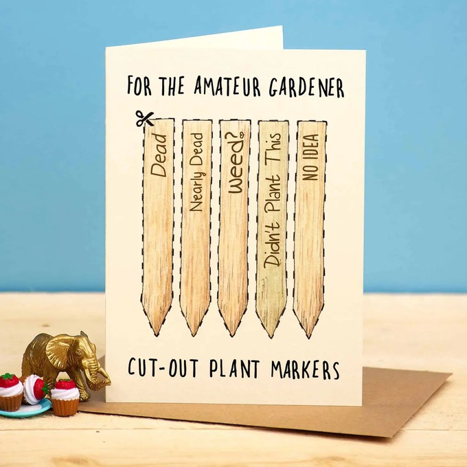 Greeting card “Amateur Gardener” from Fairy Positron