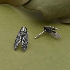 Silver cicada earrings from Fairy Positron