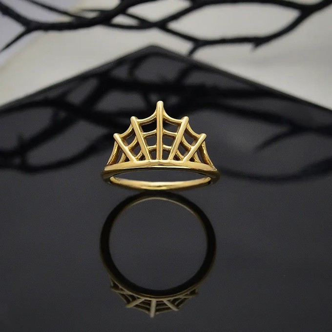 Bronzen ring spinnenweb from Fairy Positron