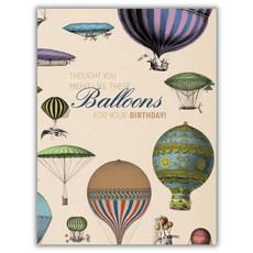 Hot air balloon greeting card "Thought you might like these balloons" from Fairy Positron