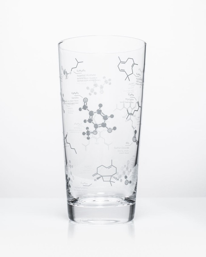 Beer glass "The chemistry of beer" from Fairy Positron