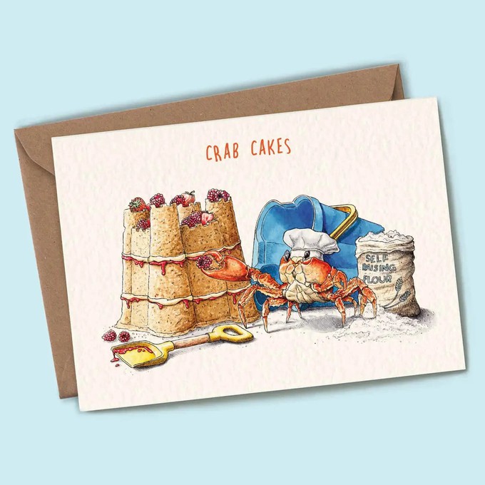 Greeting card “Crab Cakes” from Fairy Positron