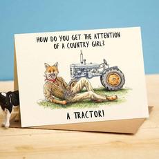 Greeting card "A tractor" from Fairy Positron