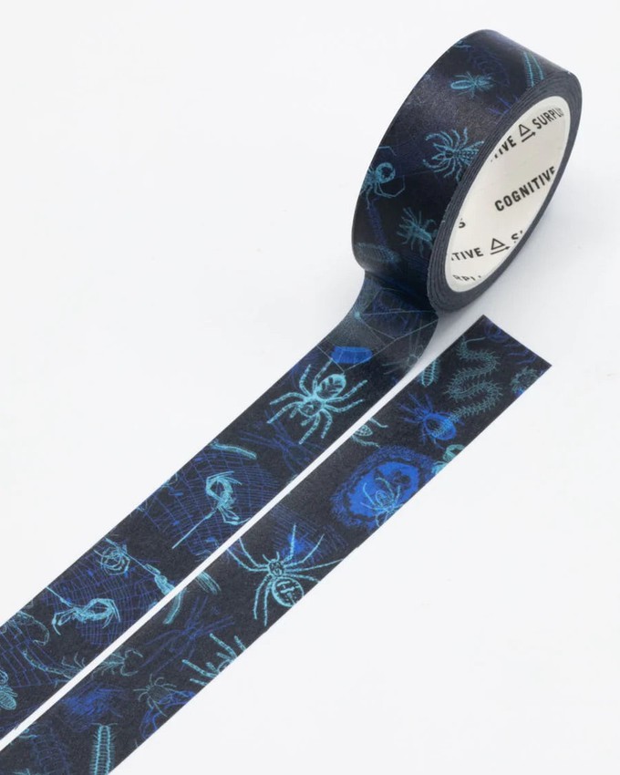 Washi tape spiders &amp; webs from Fairy Positron