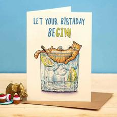 Greeting card “Let your birthday begin” via Fairy Positron