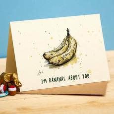 Greeting card "Bananas about you from Fairy Positron