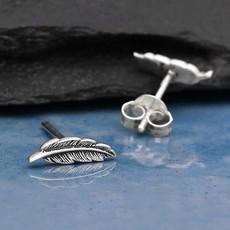 Silver earrings feather from Fairy Positron