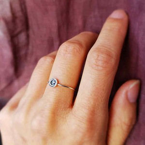 Zilveren ring maan en ster from Fairy Positron