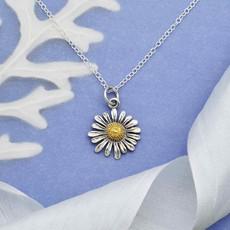 Silver daisy necklace via Fairy Positron