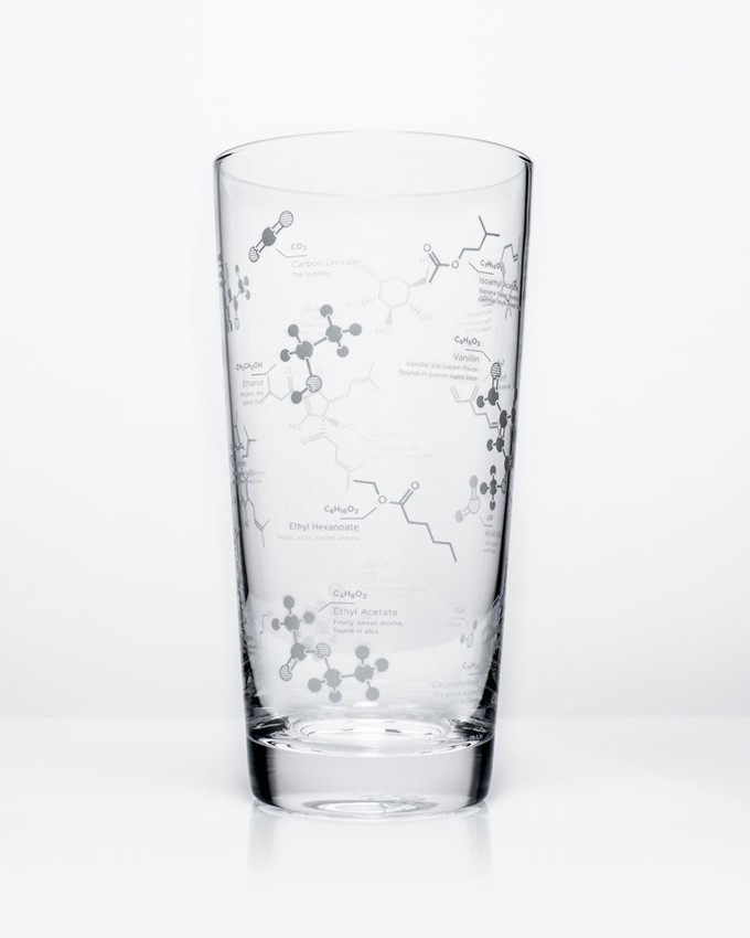 Beer glass "The chemistry of beer" from Fairy Positron