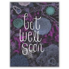 Greeting card pathogens "Get well soon" from Fairy Positron
