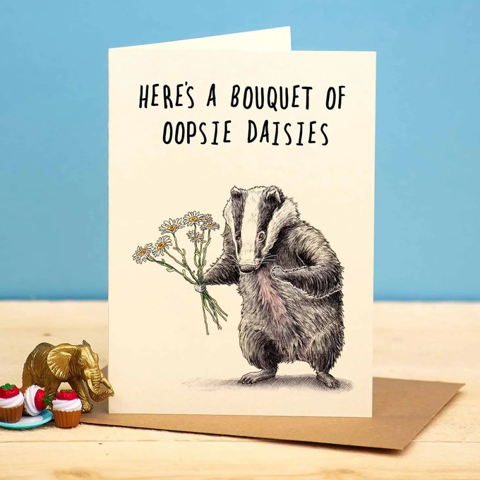 Greeting card “Bouquet of Oopsie Daisies” from Fairy Positron